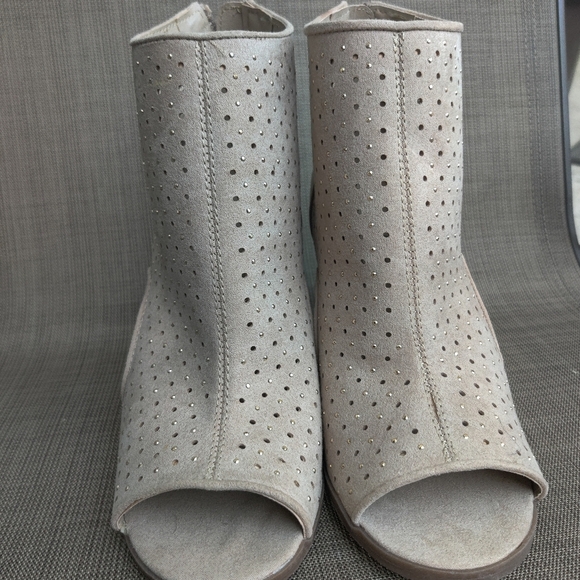 Rampage Vionna Open Toe Bootie Sandals!Soft, man-made upper, Taupe Size 8 - Picture 5 of 9